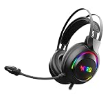 acer Nitro Wired Gaming Headset 50mm Drivers 35mm Audio USB RGB Lighting Omnidirectional Mic with LED Flexible Dual Headband 20Hz20kHz Strong Build Windows Android iOS Compatible
