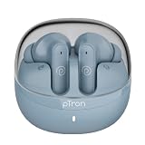 pTron Bassbuds Indie inEar TWS Earbuds w 10mm Drivers 45Hrs Playtime Dual HD Mic AIENC Calls Custom EQ Mobile App Bluetooth V54 Earphones Voice Assistant Type C Charging IPX5 Gray