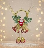 Hanging Bells Décor Christmas Decoration Items for Home Office Festive Hangings Ornaments PoPo Toys Golden