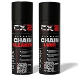 CX2 Combo of CC1 Chain Cleaner 150ml and CL2 Chain Lube Spray with Brush for All Bikes 300ml