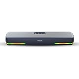 Philips TAB4120BL94 Wireless Bluetooth Soundbar 20W 8H Playtime Bluetooth 51 TWS Mode RGB Light LED Indicator Builtin Mic Voice Assistant AUXUSBTF Card Input USBC Charging Sky Blue