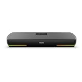 Philips TAB4120BK94 Wireless Bluetooth Soundbar 20W 8H Playtime Bluetooth 51 TWS Mode RGB Light LED Indicator Builtin Mic Voice Assistant AUXUSBTF card input USBC Charging Deep Black
