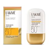 Lakme Sun Expert Tinted Dry Matte Sunscreen Fluid SPF 50 PA 1 Ceramide Complex for Skin Barrier Repair Sheer Coverage Foundation Like Finish Bronze 50ml