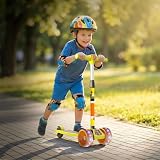 Cockatoo Little Bus Buddy Kick Scooter for Kids 212 Years Kids Scooter with 40MM in PPPU LED Wheel 4 Adjustable Height Scooter Upto 50 Kg Brown