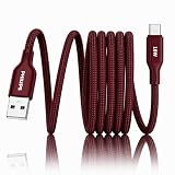 PHILIPS DLC4130AI94 18W TypeA to TypeC Fast Charging Cable 1m Iron Red Nylon Braided Compatible with iPhone 15 Series USBC iPad Models Samsung Galaxy All Type C Devices