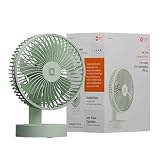 Orient Electric Elfie Rechargeable Personal Fan 90 Adjustable Airflow 1800 mAh Battery 4 Speed Modes Quiet Operation USB TypeC Charging Compact Mini Fan Matcha Green