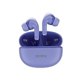 Intex Buds AERO TWS Bluetooth Earbuds with AI ENC Deep Bass 13mm Driver TypeC Fast Charging 32H Playtime Low Latency Touch Control Voice Assistant Wireless Earphones Purple