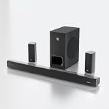 Govo Gosurround 945 Pro Home Theatre Soundbar 260W 51 Channel with Subwoofer and Satellite Speakers Bluetooth 53 HDMI ARC AUX USB Platinum Black