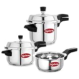 Lifelong Stainless Steel Pressure Cooker Set Of 3 2599