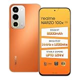 realme NARZO 100x 5G Flash Orange4GB128G Biggest 8000mAh Battery 45W Fast Charge 144Hz 1200nits Bright Display 7 Years Battery Health MilitaryGrade Resistance 48Month Fluency