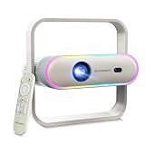 Crossbeats Lumex Prism 4K Support Ultra HD Projector for Room Native 1080P Full HD Home Theatre Projector 750 ANSI Lumens WiFi 6 Auto Focus 4D Keystone RGB Lighting 20W Speaker