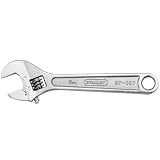 STANLEY 87367 6 150mm Adjustable Wrench Lightweight Handle Design Chrome Plated Ideal for Plumbing Automotive Furniture Assembly Outdoor Equipment Maintenance General Household Tasks
