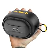 Dubstep Pop 1210 Portable Bluetooth Speaker 12W Loud Sound Deep Bass with XBASS 16 Hrs Playtime TWS Stereo Pairing 52mm Driver SplashResistant Carry Strap Black
