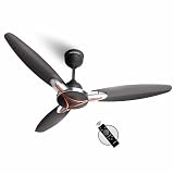 Longway Zephyr 1200 mm BLDC Ceiling Fan with Remote Control BEE 5 Star Rated Energy Efficient Ultra High Speed 3 Blade AntiDust Decorative Ceiling Fan 3 Years Warranty Smoked Brown Pack of 1
