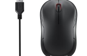 amazon basics Wired USB Mouse, 3-Button, 1000 DPI Optical Sensor, Plug & Play, for Windows/Mac