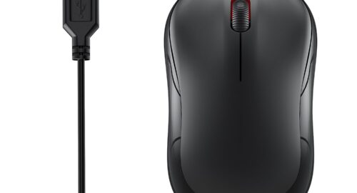 amazon basics Wired USB Mouse, 3-Button, 1000 DPI Optical Sensor, Plug & Play, for Windows/Mac