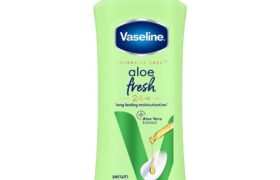 Vaseline Aloe Fresh Body Lotion,24 HR Long Lasting Moisturisation with Aloe Vera extract and Menthol, 600ml