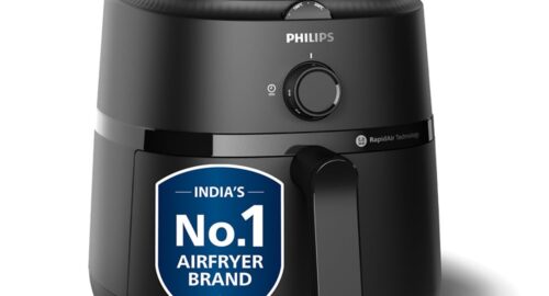 PHILIPS Air Fryer NA120/00, 4.2 Litre, Large | uses up to 90% less fat, with Rapid Air Technology