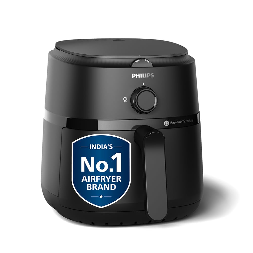 PHILIPS Air Fryer NA120/00, 4.2 Litre, Large | uses up to 90% less fat, with Rapid Air Technology
