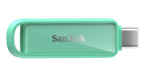 SanDisk Phone Drive with USB-C, 512GB, Upto 150 MB/s, Seafoam Green, 2Y Warranty, Automatic Backup Using SMZ, Works with iPhone 15 & iPhone 16 Series