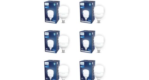 Philips 50 – watt LED Bulb | AceBright High Wattage LED Bulb | Bulb Base : B22, Light Bulb for Home | Colour : Cool Day Light, Pack of 10