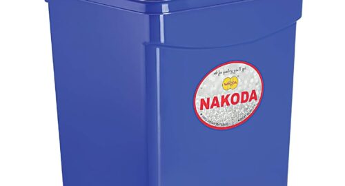 Nakoda Modern Square Pedal Dust Bin for Office use, School, Bedroom, Kids Room, Home, Multi Purpose,20 Litre color may vary (Plain & Printed), (32.6 x 30.5 x 38) cm