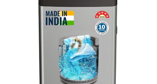 Bosch 8 kg 5 Star Fully Automatic Top Load Washing Machine,PowerWave Wash,Inbuilt Dual Lint Filter, Stainless Steel VarioDrum with 5 fin Pulsator, Flex Drain, Water Save,Dark Grey (WOE80AH0IN)