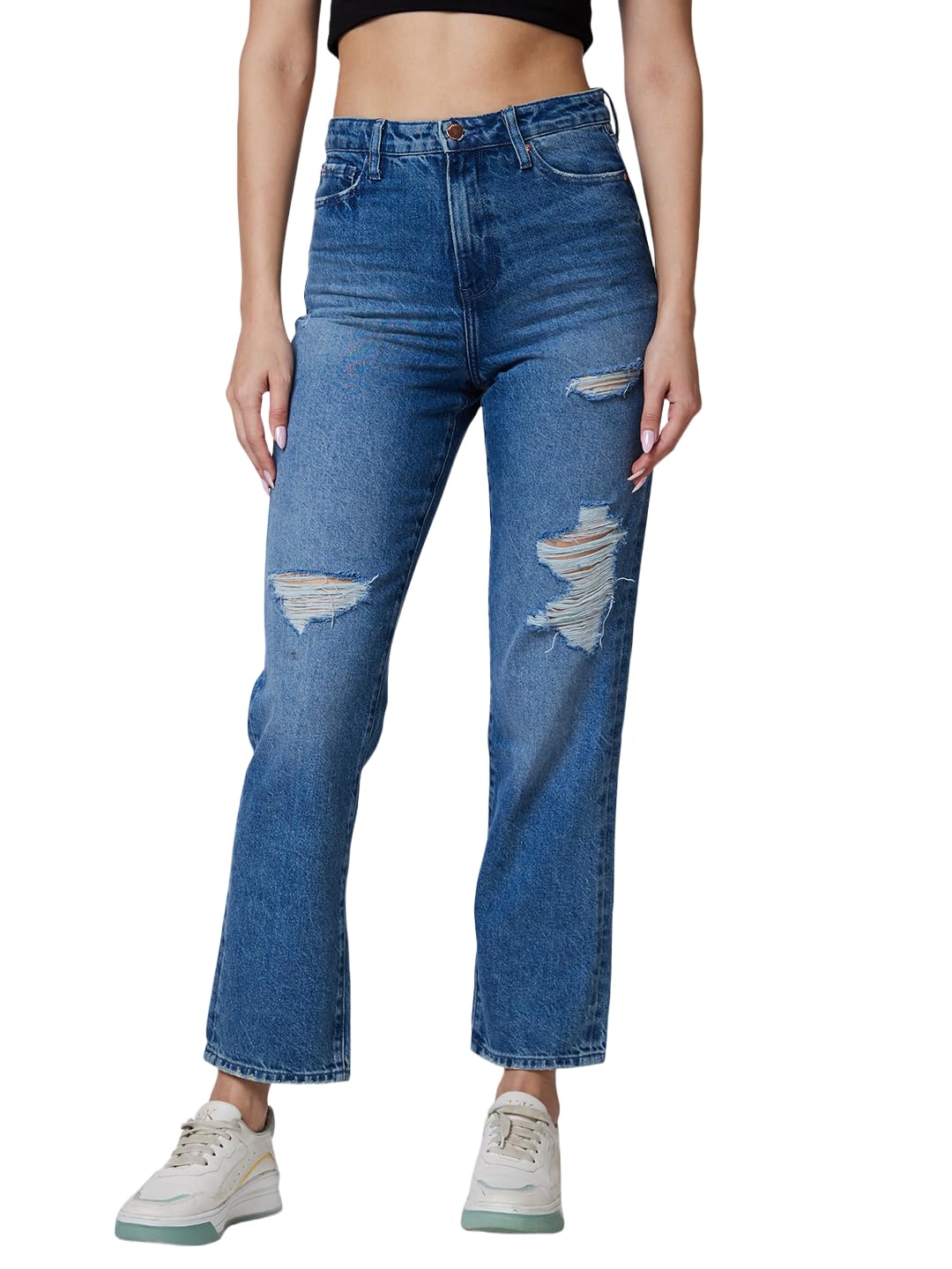 Spykar Women’s High Rise Straight Jeans