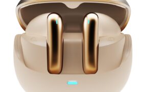 Fire-Boltt Newly Launched Aero Fit TWS Earbuds with Custom EQ, Bluetooth 5.4 Wireless Earphones, 50H Playtime, Fast Charging Case, 50ms Low Latency Gaming & Touch Controls Silk Gold