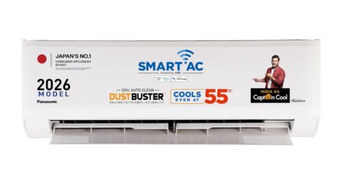 Panasonic 1.5 Ton 3 Star Premium Wi-Fi Inverter Smart Split AC (Matter/MirAIe, AI, DustBuster, 55°C Oper., Copper Condenser, 8in1 Convertible, 2-Way, PM0.1 Filter, CS/CU-SU18BKY3W, 2026 Model, White)