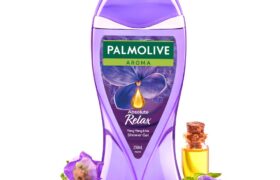 Palmolive Aroma Absolute Relax Body Wash, Gel Based Shower Gel with 100% Natural Ylang Ylang Essential Oil & Iris Extracts – pH Balanced, No Parabens, No Silicones, 250ml Bottle