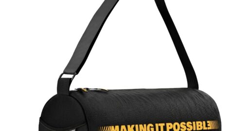 Lifelong Gym Bag for Men & Women | Lightweight Sports Duffle Bag | Spacious Compartment | Travel Bag | Adjustable Strap | Side Mesh Pocket | Durable Zip | Black | Polyester