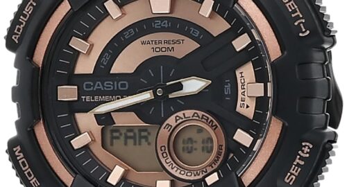 Casio Youth Series Analog-Digital Rose Gold Dial Men’s Watch – AEQ-110W-1A3VDF(AD222)