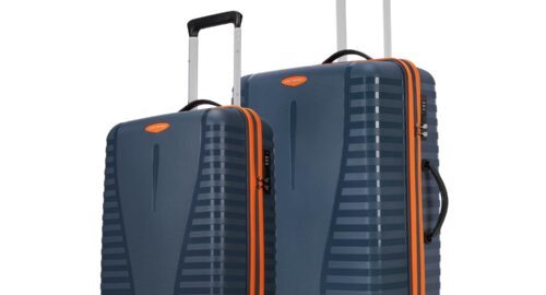 Aristocrat Airpro Max Set of 2 (Cabin+Medium) Trolley Bags, Spanish Blue | 8-Wheels, Polypropylene Case, Spacious, Combination Lock, Sturdy Zipper, Lightweight Travel Luggage, 3-Year Global Warranty