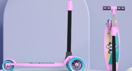 Lifelong LLKS03 Foldable Kick Skating Cycle| Skate Scooter for Kids(Max User Weight: 50Kg) Kids Scooter (Pink, Blue)