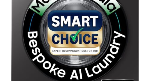 Samsung Smart Choice 12 kg, 5star, AI Ecobubble, Super Speed, Wi-Fi, Hygiene Steam with Inbuilt Heater, Digital Inverter, Fully-Automatic Front Load Washing Machine (WW12DG5B24AXTL, Inox)