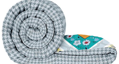Comforter Double Bed Blankets for Winter| 180GSM Microfiber Blanket Double Bed | 220X 250cm | AC Comforter Double Bed | Multi & Grey | Abstract Pattern | Quilts | Duvet | Dohar