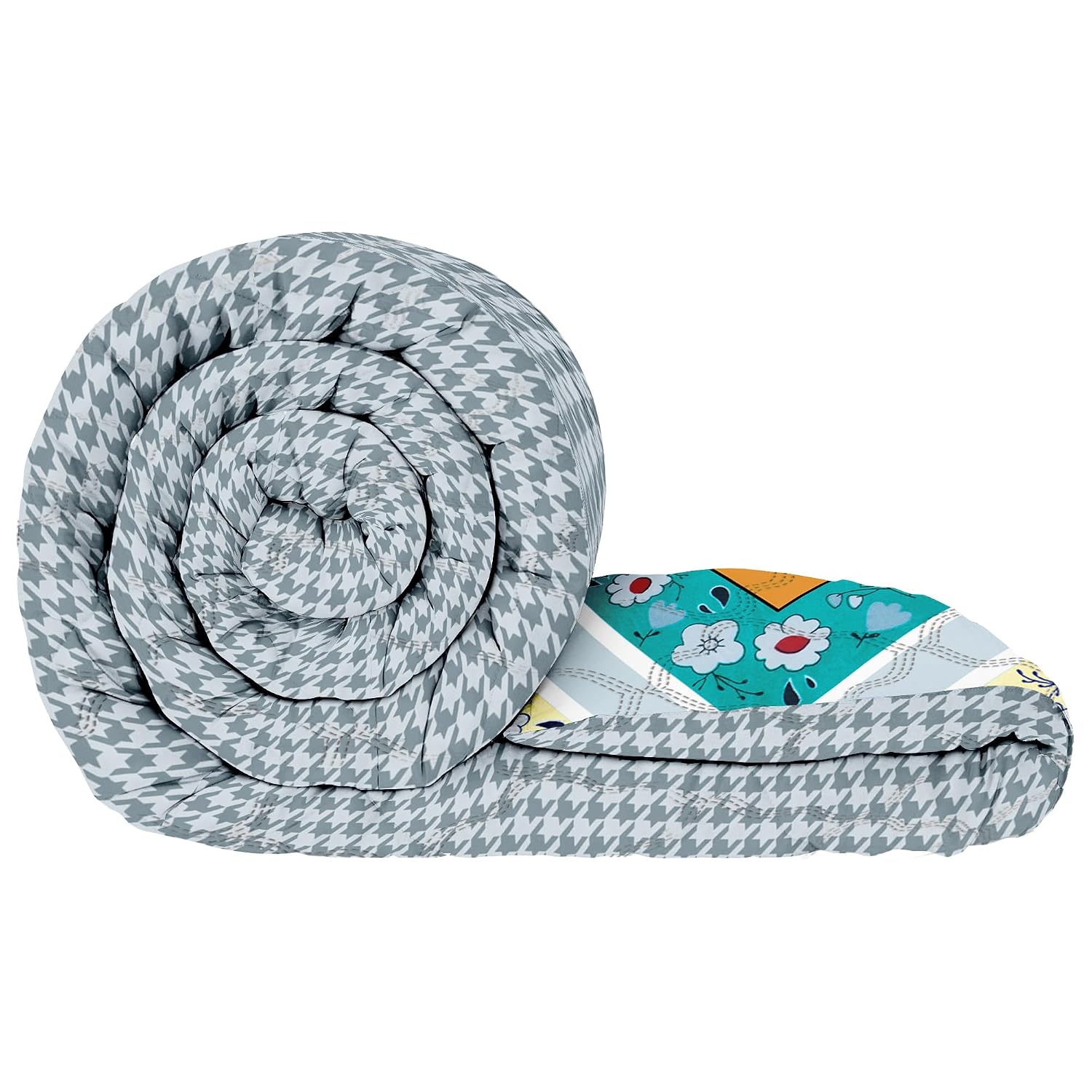Comforter Double Bed Blankets for Winter| 180GSM Microfiber Blanket Double Bed | 220X 250cm | AC Comforter Double Bed | Multi & Grey | Abstract Pattern | Quilts | Duvet | Dohar