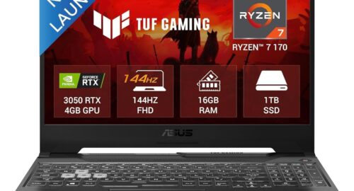 ASUS TUF A15, Smartchoice,AMD Ryzen 7 170,RTX 3050-4GB,16GB RAM (Upgradeable),1TB SSD,FHD, 15.6″(39.6 cm),Win 11 Home, M365 Basic(1Y),Office 2024, Black, 2.3 Kg, FA506NCQ-HN009WS, Gaming Laptop