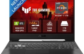 ASUS TUF A15, Smartchoice,AMD Ryzen 7 170,RTX 3050-4GB,16GB RAM (Upgradeable),1TB SSD,FHD, 15.6″(39.6 cm),Win 11 Home, M365 Basic(1Y),Office 2024, Black, 2.3 Kg, FA506NCQ-HN009WS, Gaming Laptop