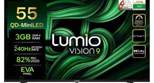 Lumio Vision 9 2026 139cm (55 inches) 4K Ultra HD Smart QD-MiniLED Google TV EPIC3-ADSI