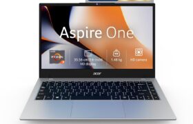 Acer Smartchoice Aspire One, AMD Ryzen 3-7320U, Office 2024 + M365 Basic, 8GB LPDDR5 RAM/ 256GB SSD, 14.0″/35.56cm TN HD Display, Win 11 Home, Pure Silver, 1.48KG, A114-43, Thin and Light Laptop