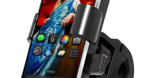 ZEBRONICS BMH110, Bike Smartphones Mobile Holder, Upto 6.1 Inches, 360° Rotatable, One Press Lock and Release, Stable and Secure, Anti-Skid Silicone Pads, Cable Management, for Maps & Navigation