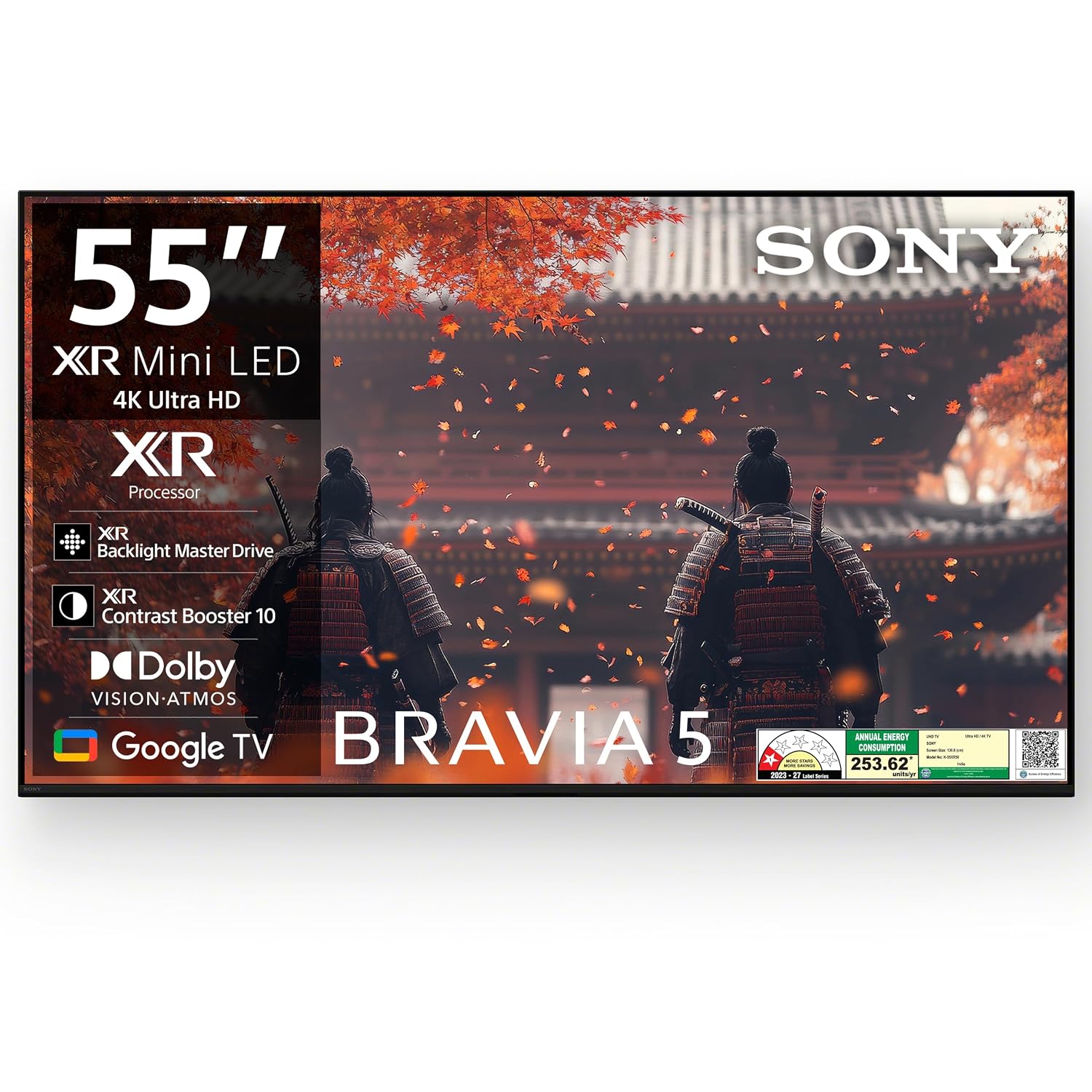 Sony 139 cm (55 inches) BRAVIA 5 4K Ultra HD Smart Mini LED Google TV K-55XR50