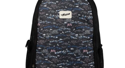F Gear Shinra Black 34L School Backpack|3 Compartments|Airflow Padded Back Panel|Lightweight, Durable & Comfortable with water Bottle Holders|Ideal for School, College, Office & Travel