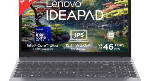 Lenovo IdeaPad Slim 3 Intel Core Ultra 5 322 Next-Gen AI PC (16GB RAM/512GB SSD/15.3″ (38.8cm)/WUXGA IPS/Copilot+ PC/Windows 11/MSO 365 Basic+Office 2024/Backlit Keyboard/Grey/1.6Kg), 83UR009QIN
