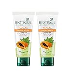 Biotique Papaya Deep Cleanse Face Wash Gentle Exfoliation Visibly Glowing Skin 100 Botanical Extracts Suitable for All Skin Types 2x100ml