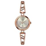 TIMEX Fria Women Round Cushion Rectangular and Rhombus Dial Case 2 Hands Function Rose Gold and Silver Watch