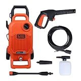 Black Decker Bepw1800T 1700W 1810 Psi 125 Bar Pressure Washer for Car Bike Home Garden Cleaning Use with Multiple Accessories Included 1 Year Warranty Orange Black