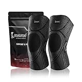 Cockatoo Knee Support For MenKnee Cap Compression Support for Gym Running Cycling Sports Jogging Workout Pain ReliefMaterial Nylon SpandexPack Of Two CKNEE222BLACK L